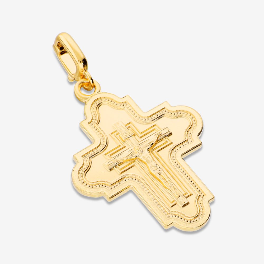 Italian Grand Polished Cross Pendant/Enhancer