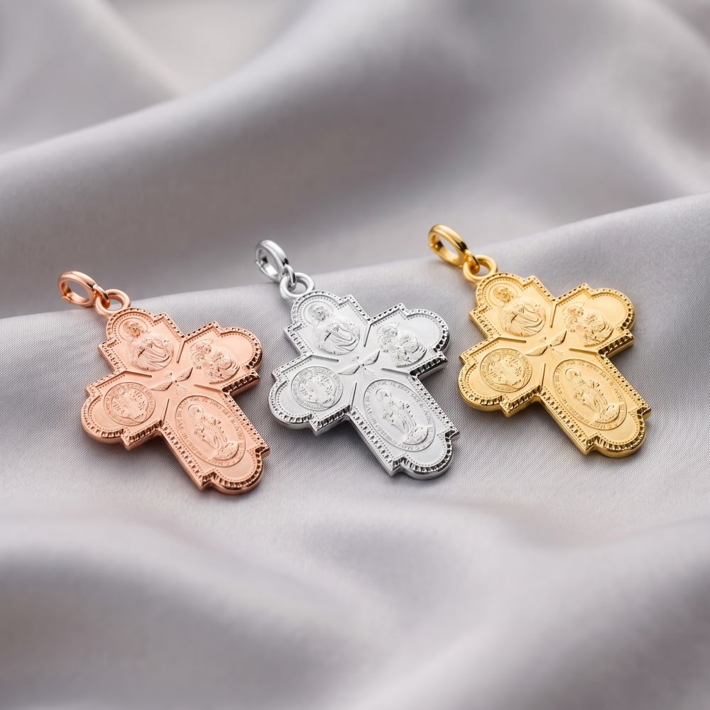Italian Handmade Scapular Cross Enhancer, Small