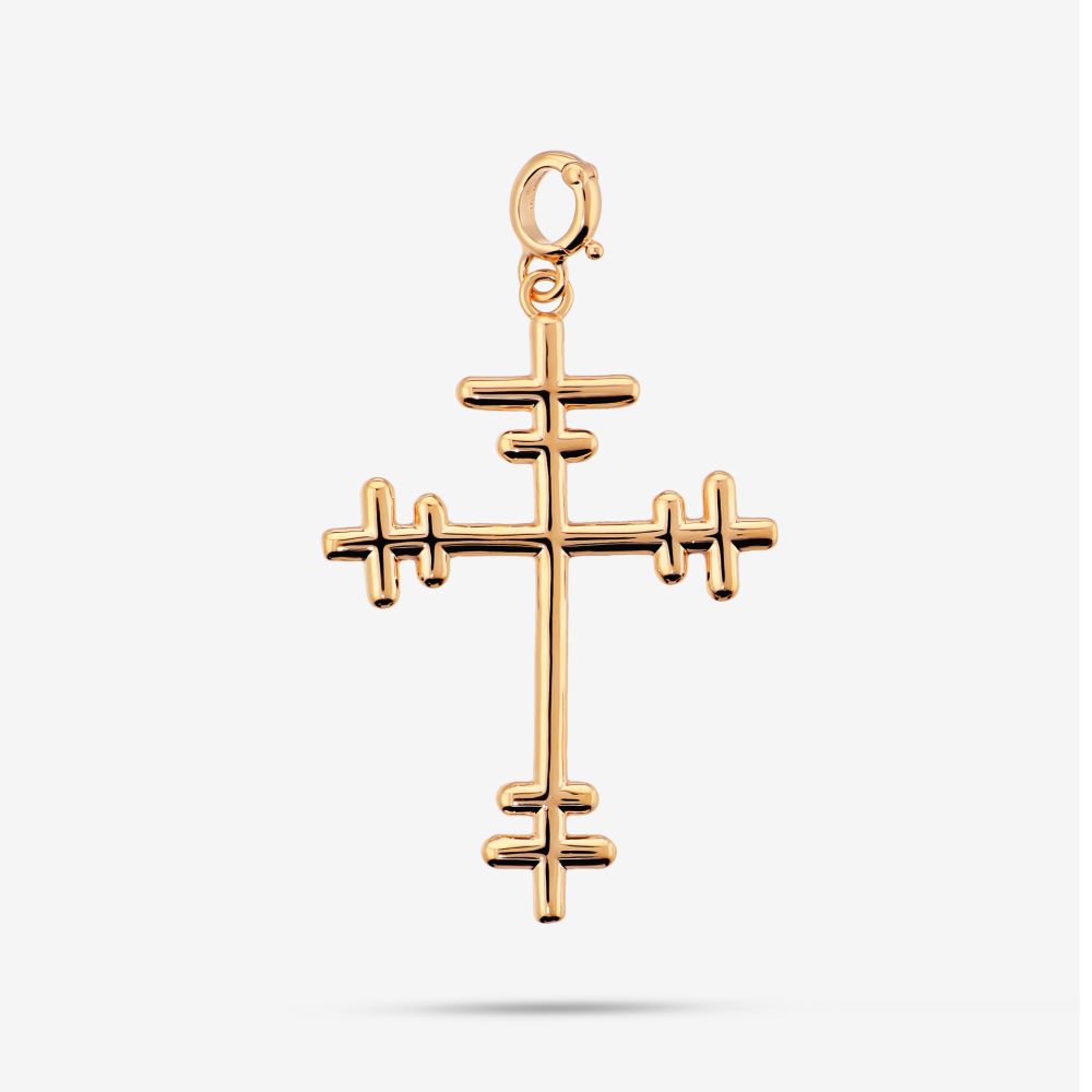 Italian Double Bar Cross Pendant/Enhancer
