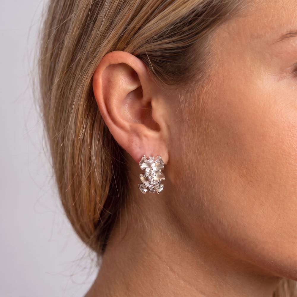 Italian Window Shopping Ruffle Style Earrings