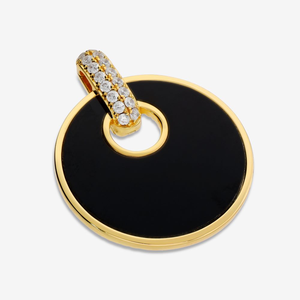 Italian Couture Inspired Gemstone Pendant/Enhancer with Pave'