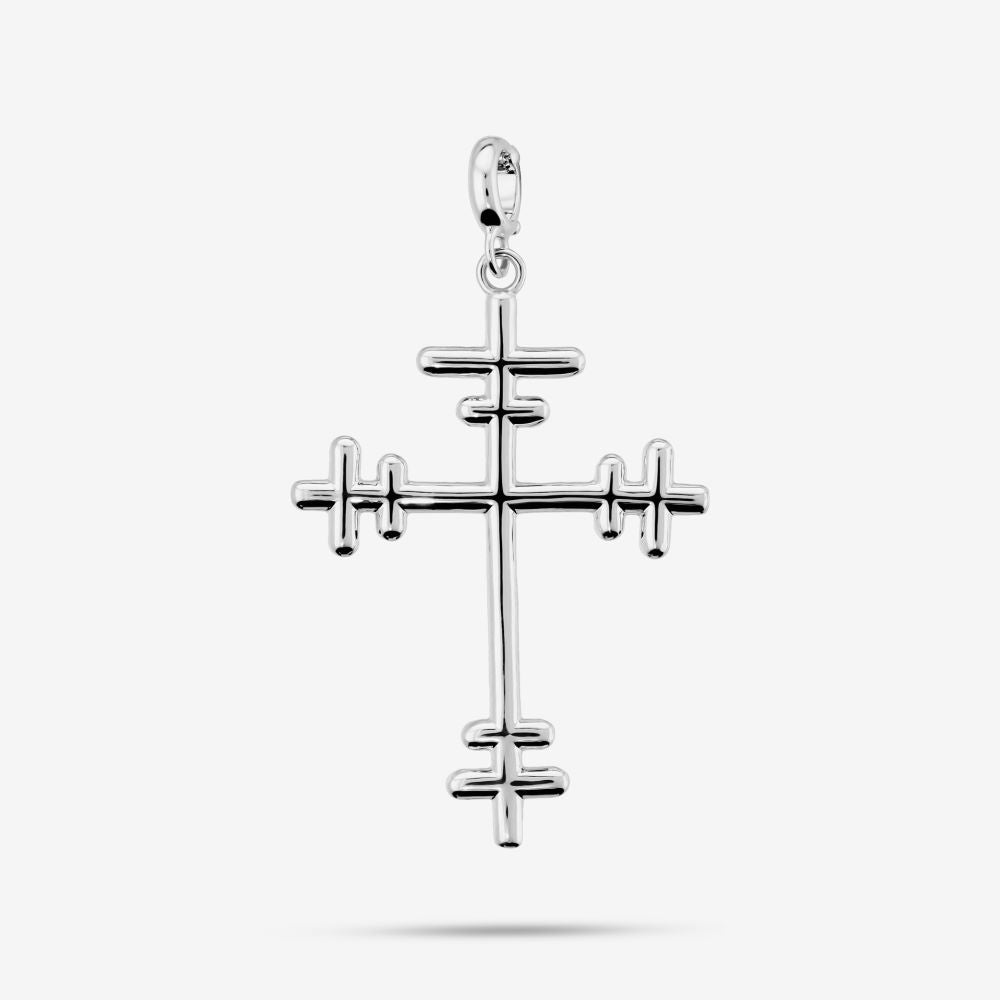 Italian Double Bar Cross Pendant/Enhancer