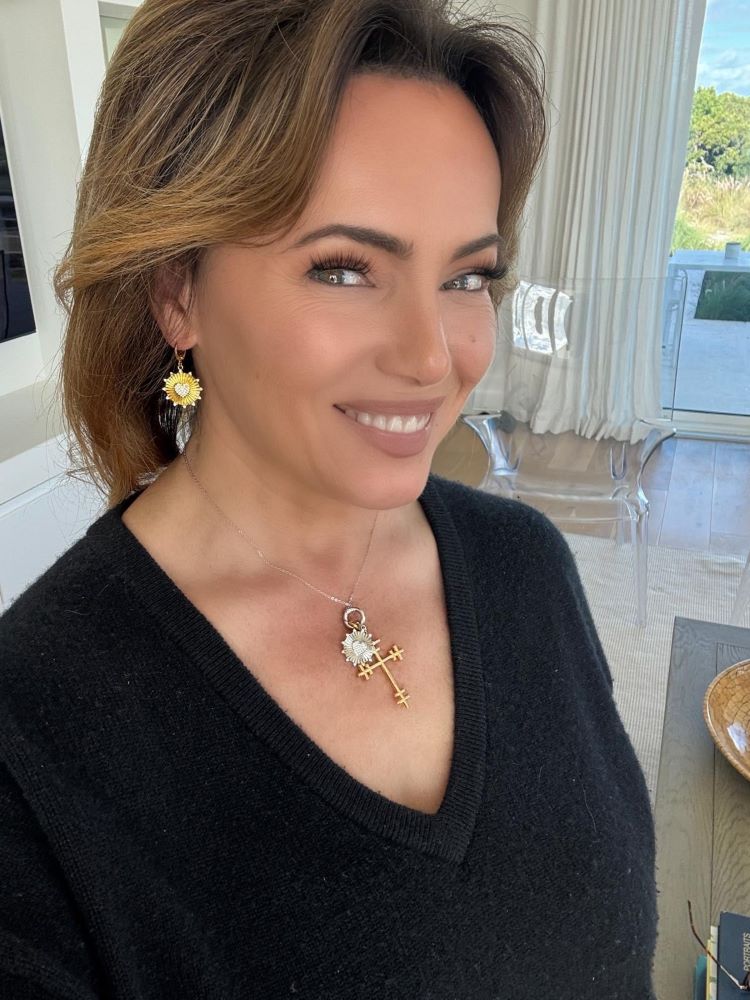 Italian Double Bar Cross Pendant/Enhancer