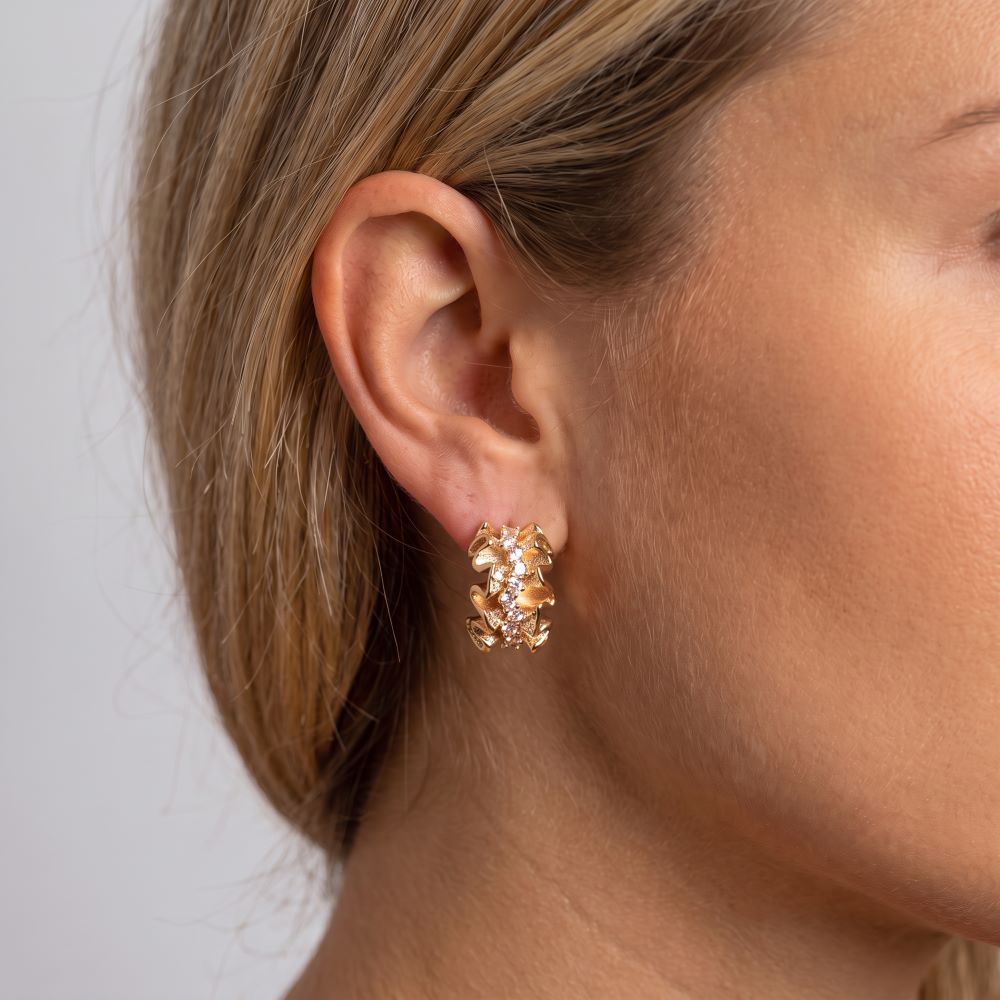 Italian Window Shopping Ruffle Style Earrings