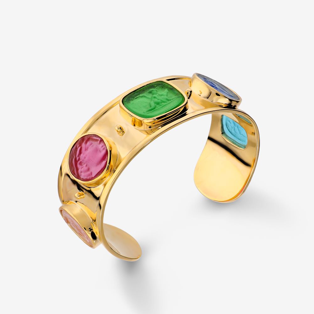 Italian Handmade Venetian Glass Cuff Bracelet
