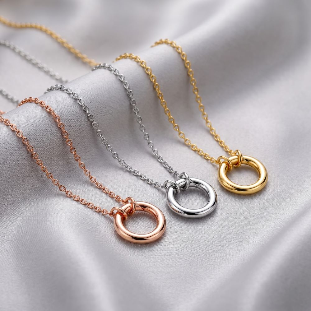 Italian Chain With Front Circle Enhancer Necklace