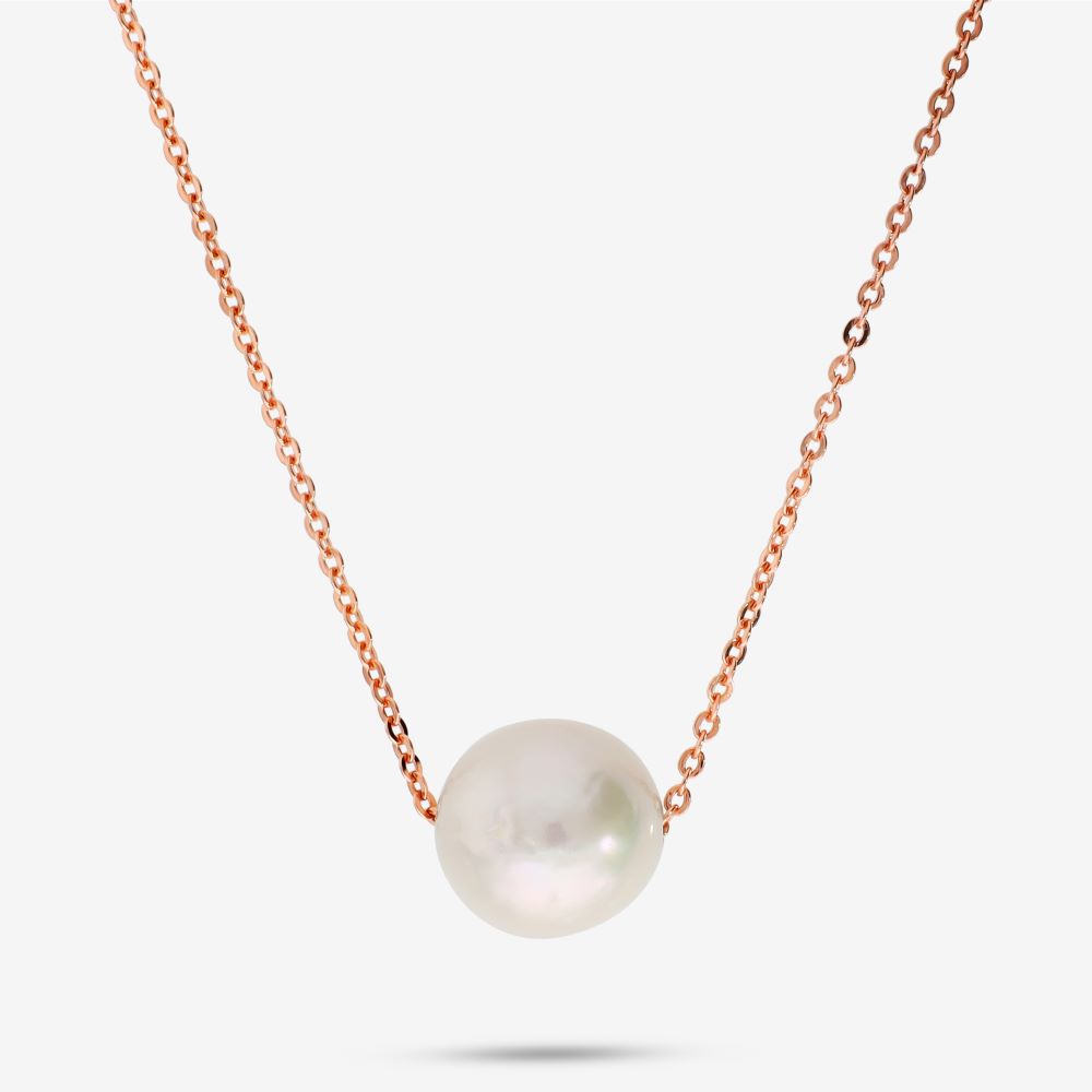 Italian Ming Pearl Solitaire Necklace