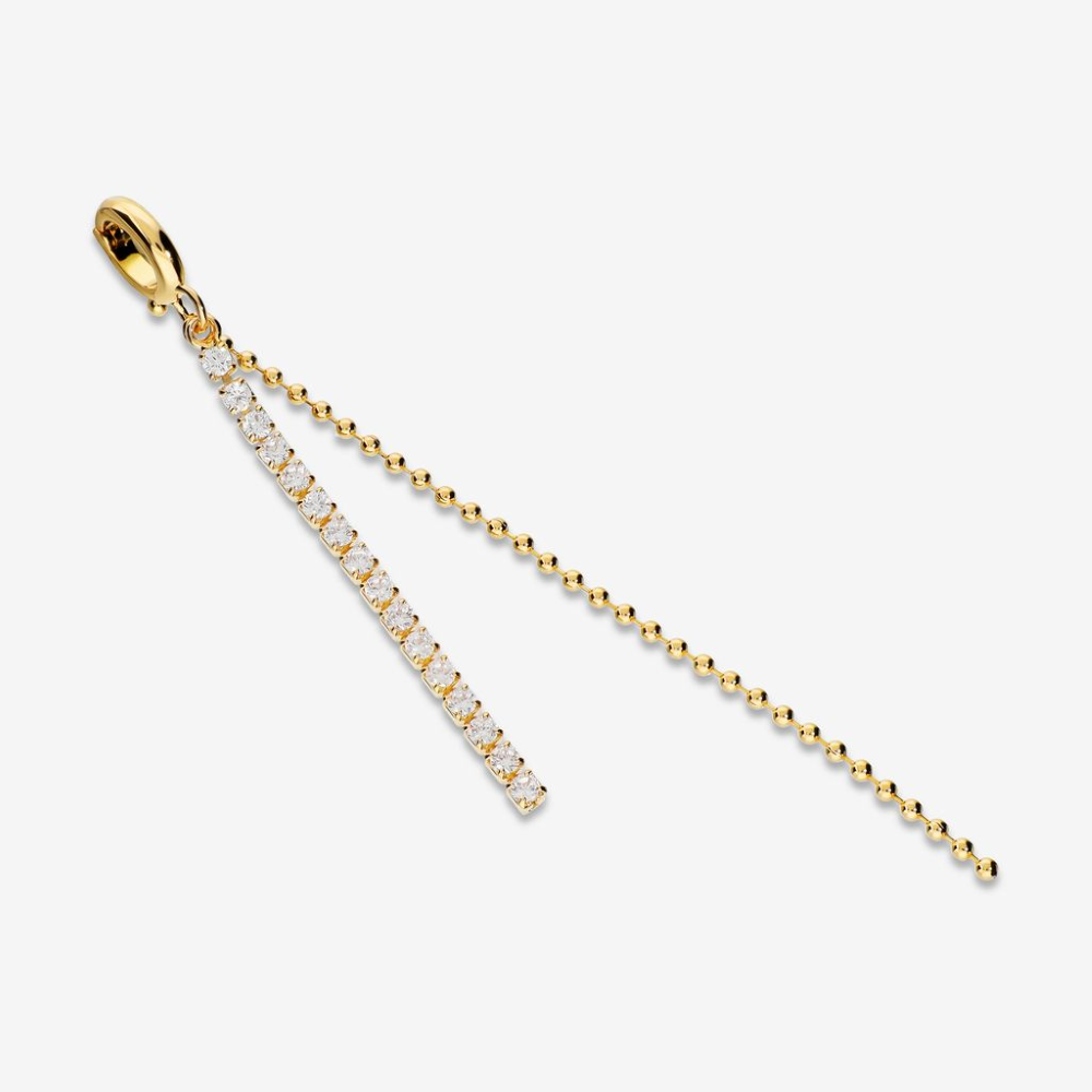 Italian Long Stone and Bead Chain Pendant/Enhancer