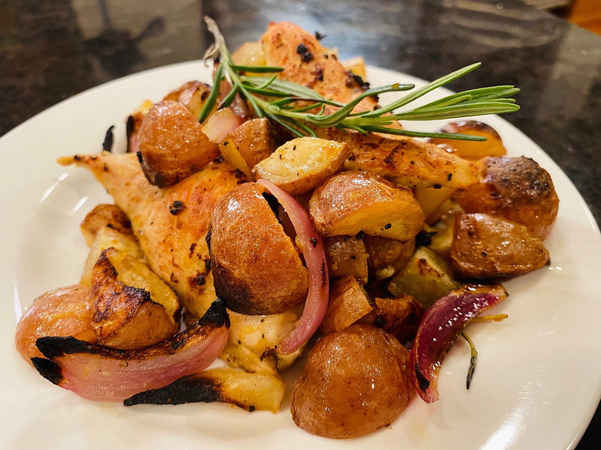 Lemon-Rosemary Roasted Chicken Tenders with Potatoes