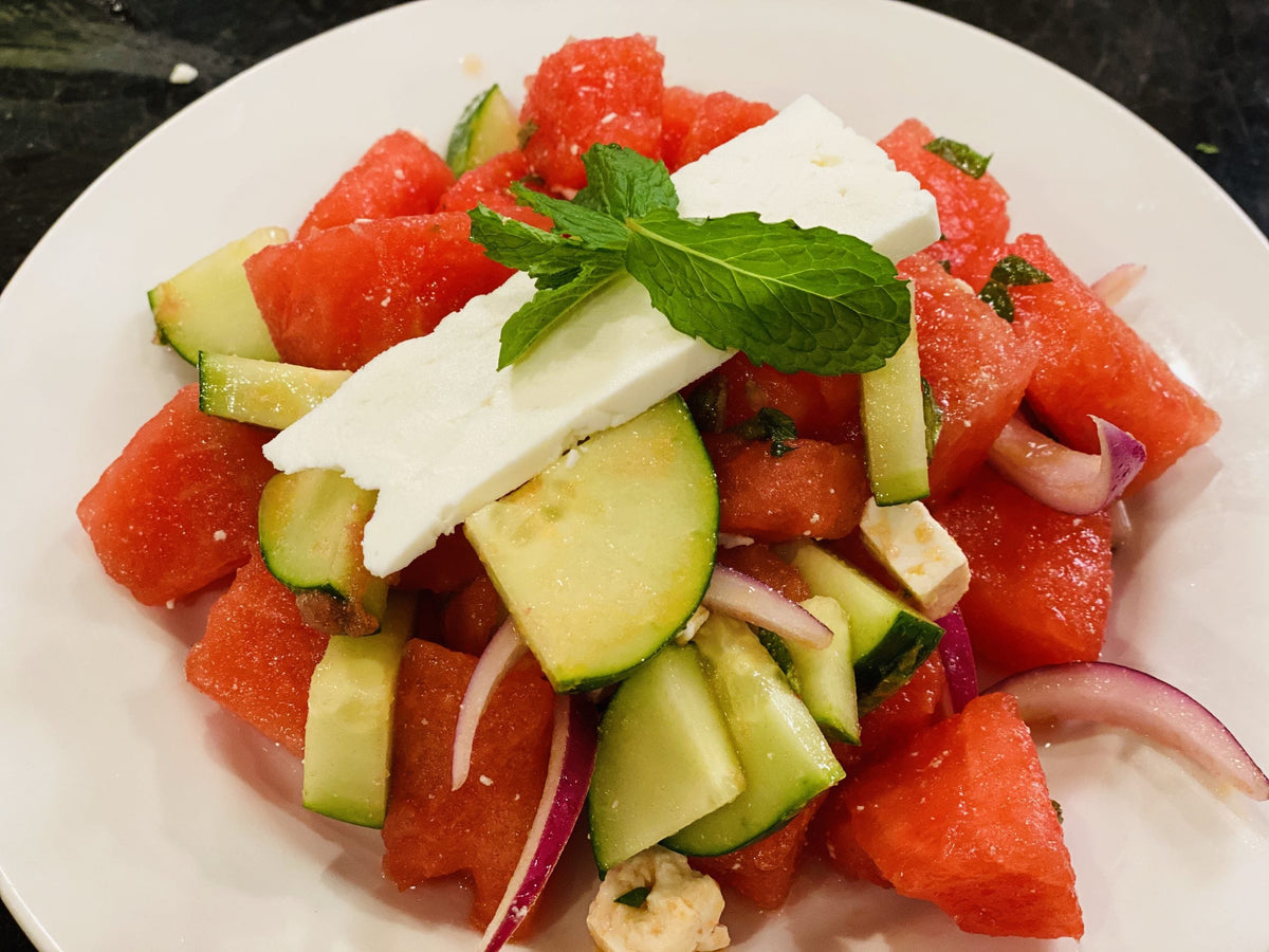Watermelon Salad With Feta and Cucumber