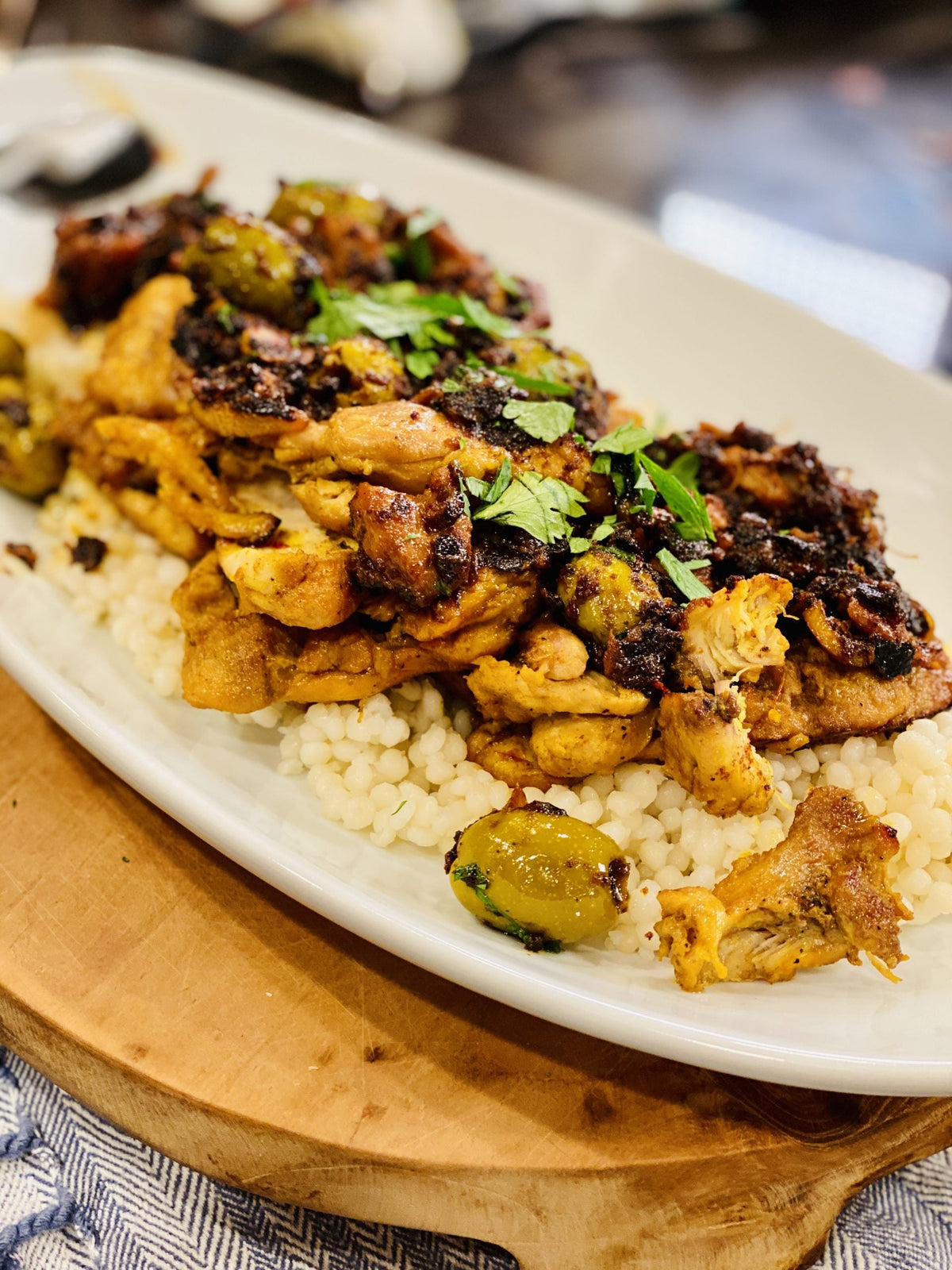 Braised Moroccan Chicken and Olives