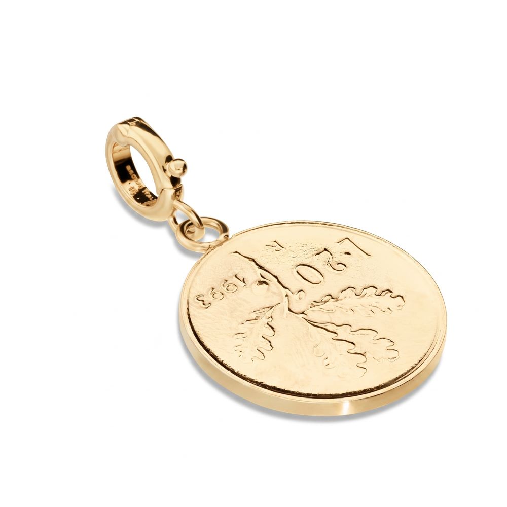 Italian Authentic 20 Lire Coin Pendant/Enhancer
