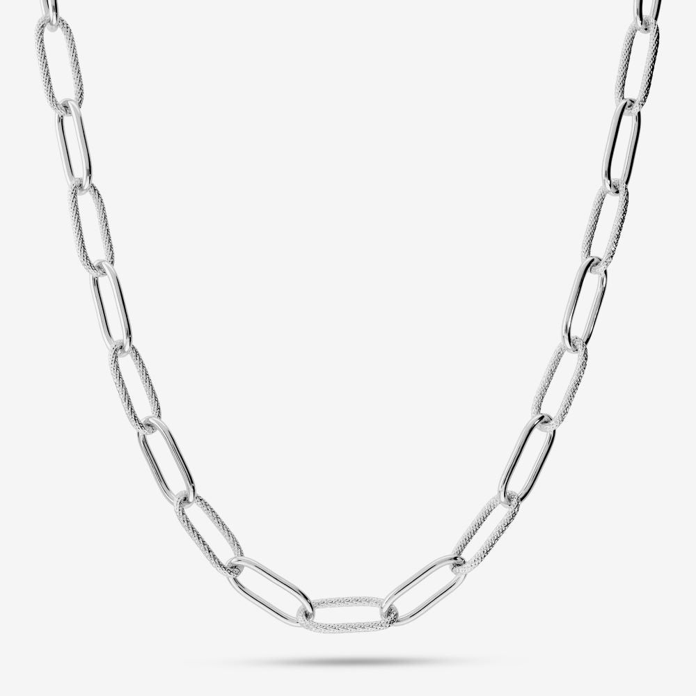 Italian Handmade Status Paperclip Link Necklace