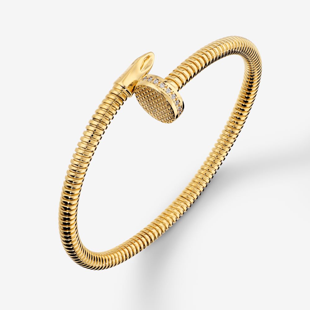 Italian Couture Inspired Tubogas Nail Head Bracelet