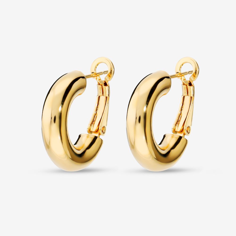 Italian Leverback Timeless Hoop Earrings