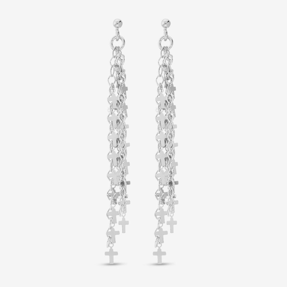 Italian Handmade Triple Strand Petite Crosses Earrings