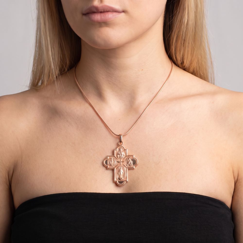 Italian Handmade Scapular Cross Enhancer, Large
