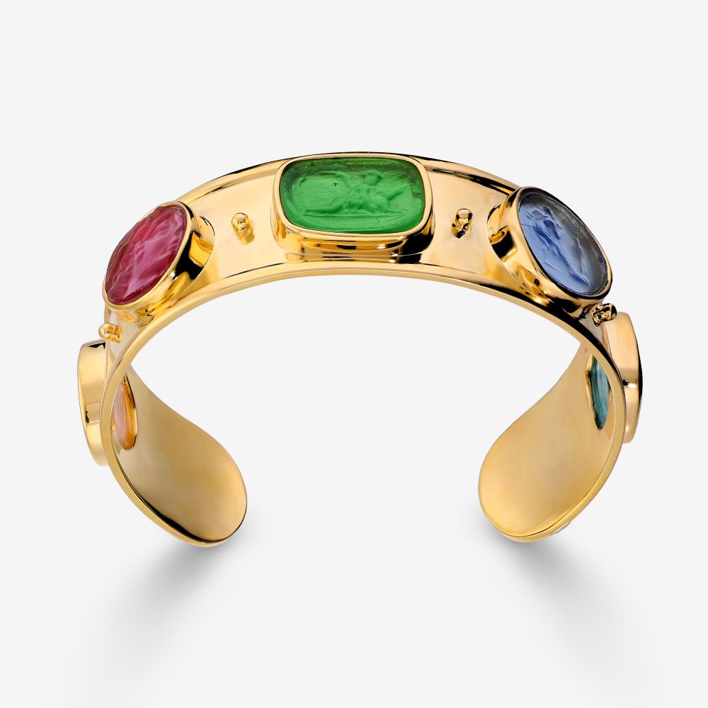 Italian Handmade Venetian Glass Cuff Bracelet