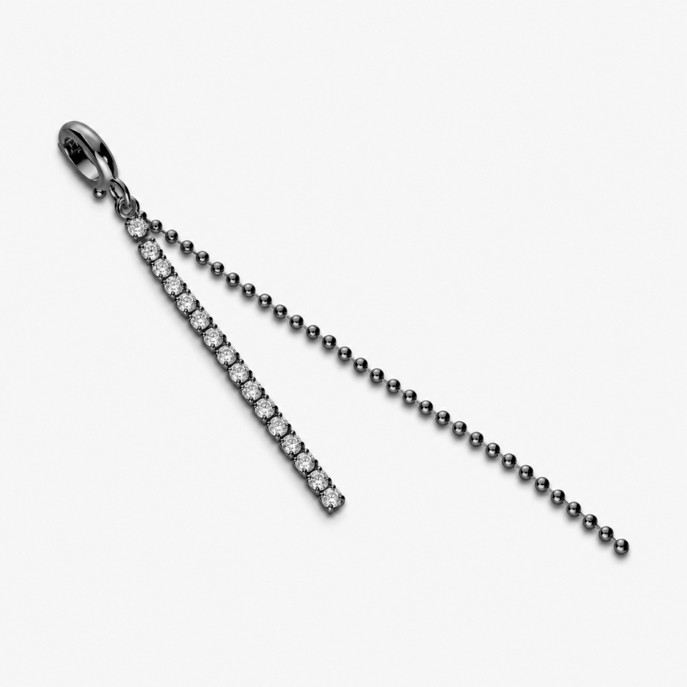 Italian Long Stone and Bead Chain Pendant/Enhancer