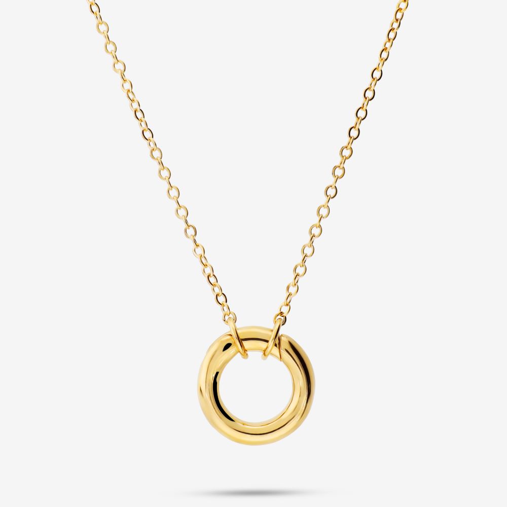 Italian Chain With Front Circle Enhancer Necklace