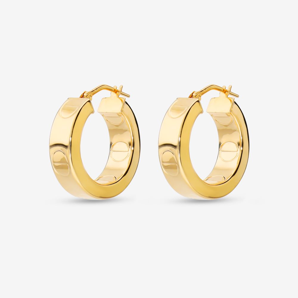 Italian Couture Inspired Round Hoop Earrings