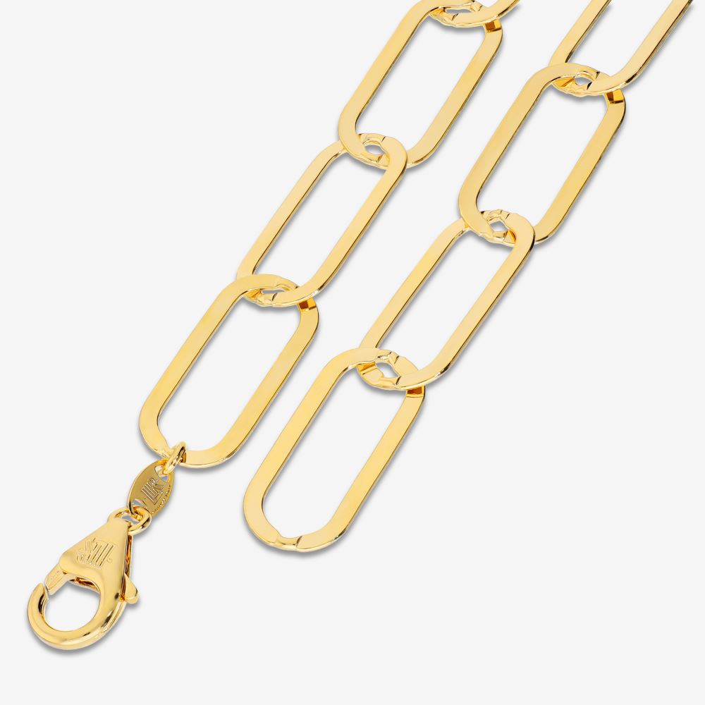 Italian Handmade Polished Oval Link Necklace