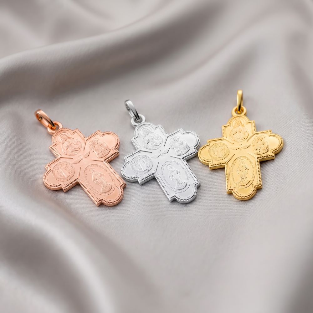Italian Handmade Scapular Cross Enhancer, Large