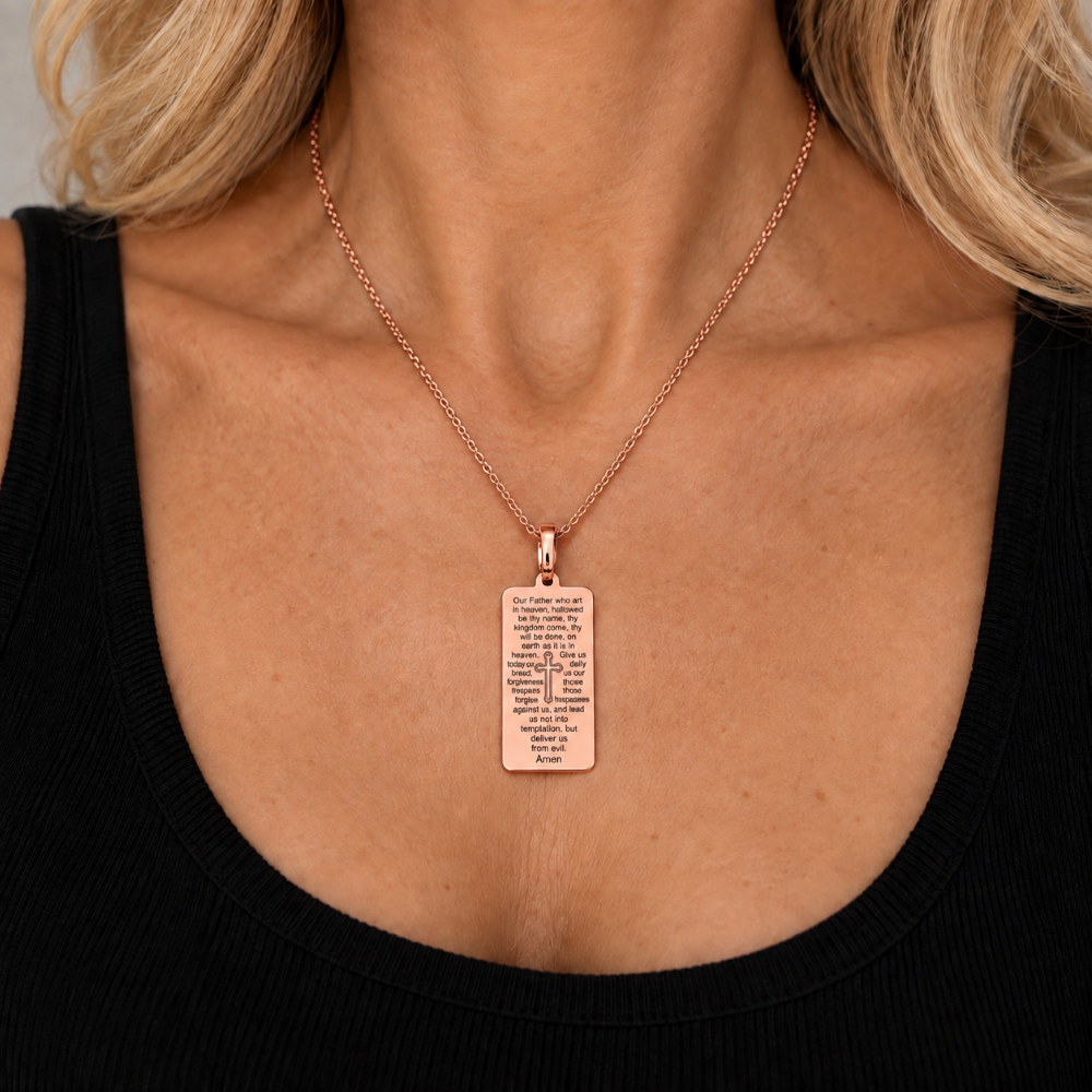 Italian Tag Style Prayer Engraved Enhancer