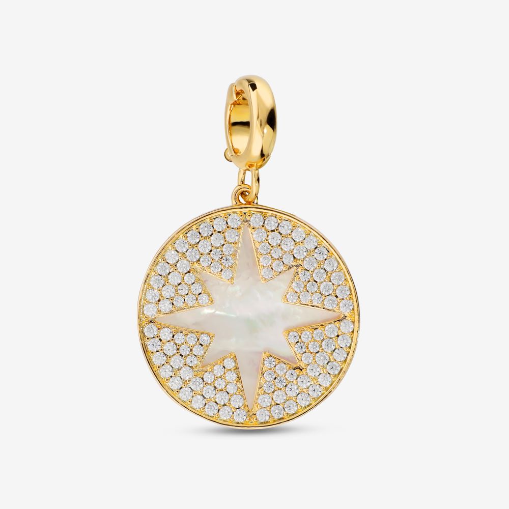 Italian North Star Mother of Pearl and Pave Enhancer