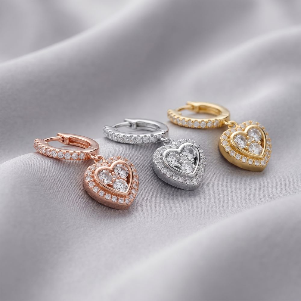 Italian Dangle Heart Earrings