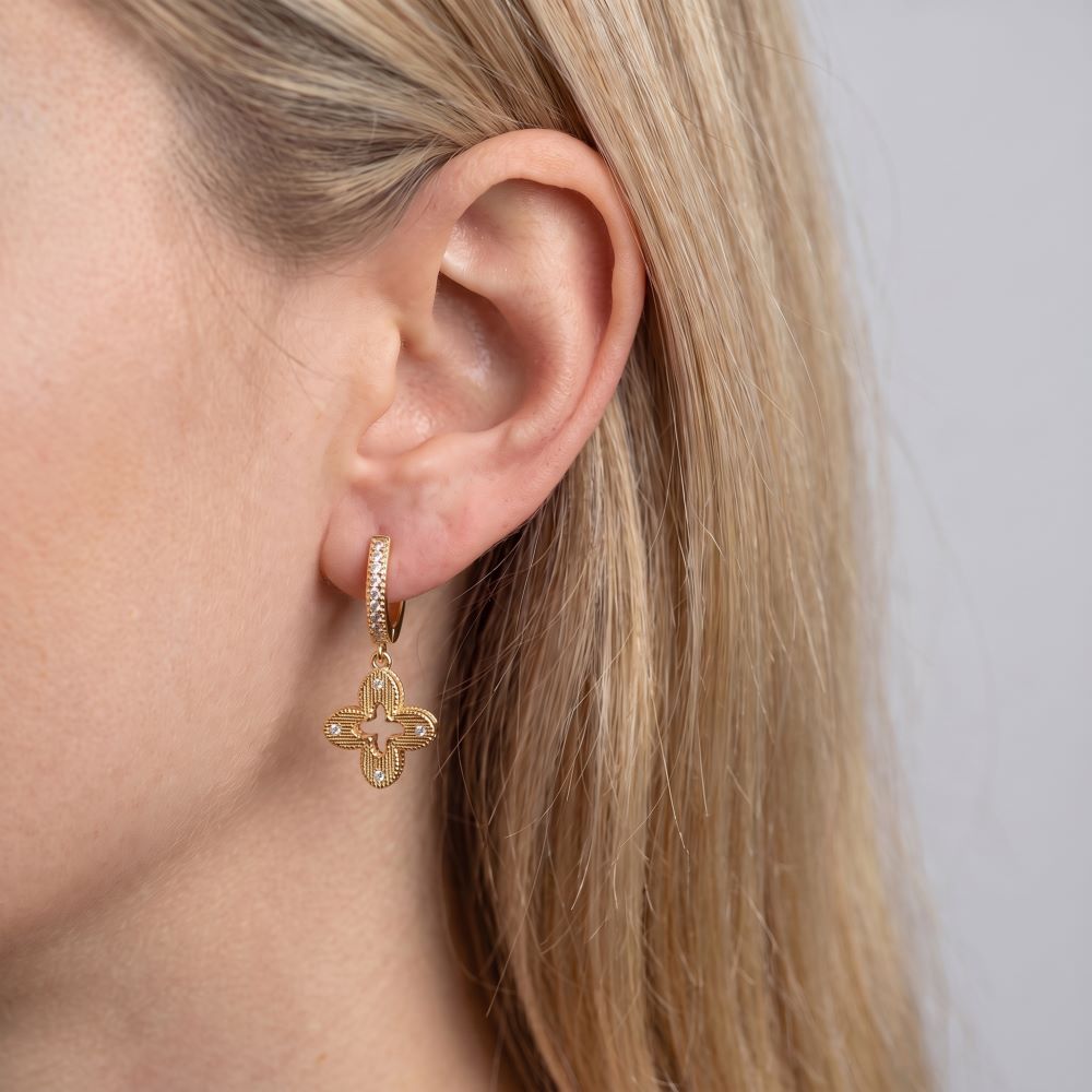Italian Couture Inspired Flower Earrings