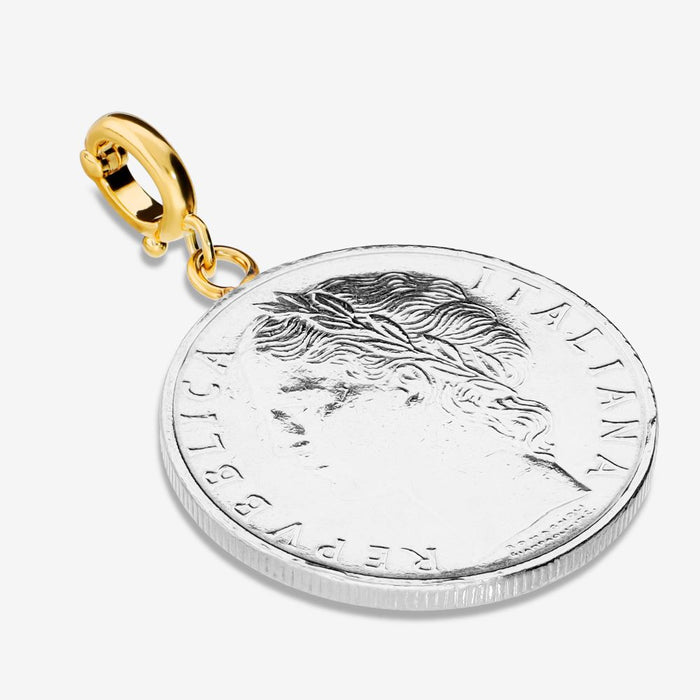 Italian Authentic 100 Lire Coin Pendant/Enhancer