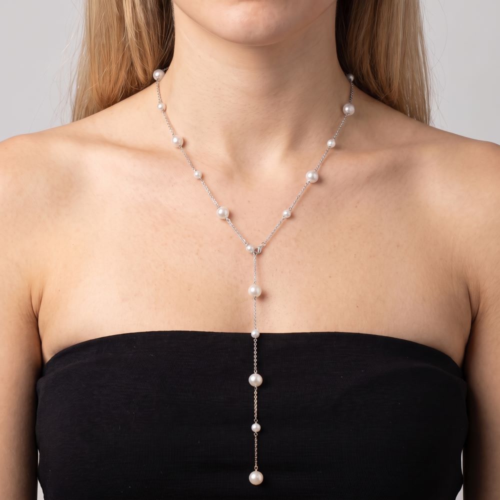 Italian Scattered Pearl 30" Necklace
