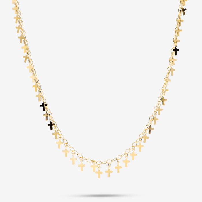 Italian Handmade Petite Single Strand Cross Necklace