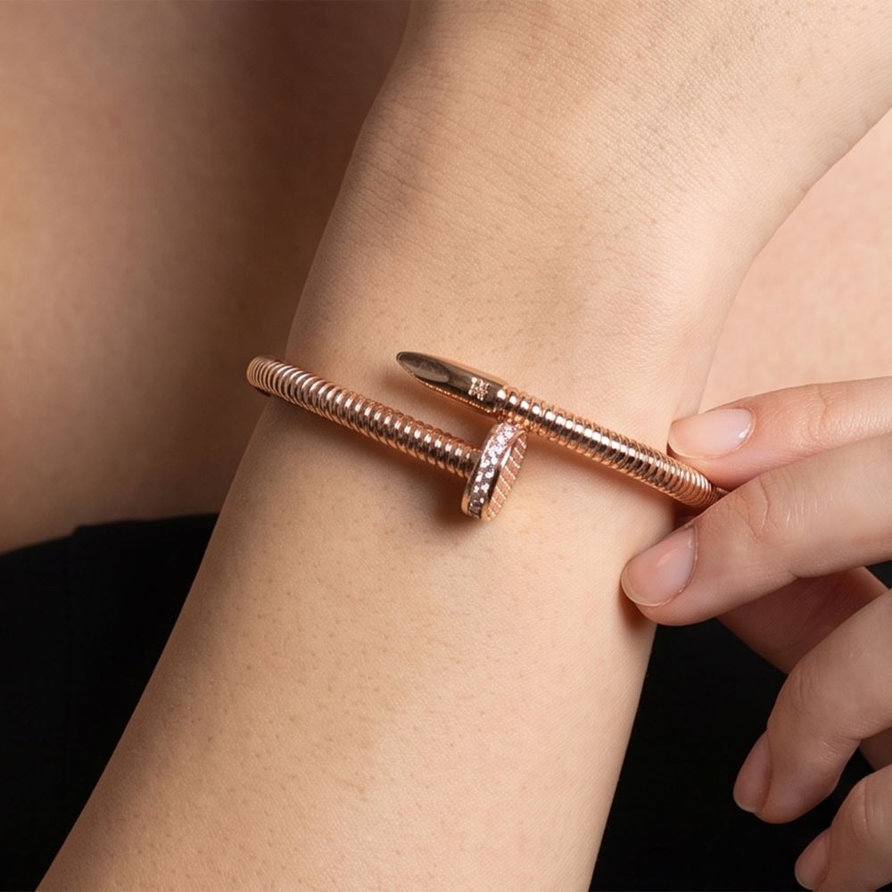 Italian Couture Inspired Tubogas Nail Head Bracelet