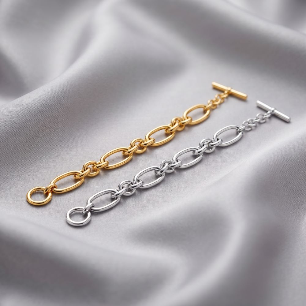 Italian Luxury Grand Link Bracelet With T-Bar