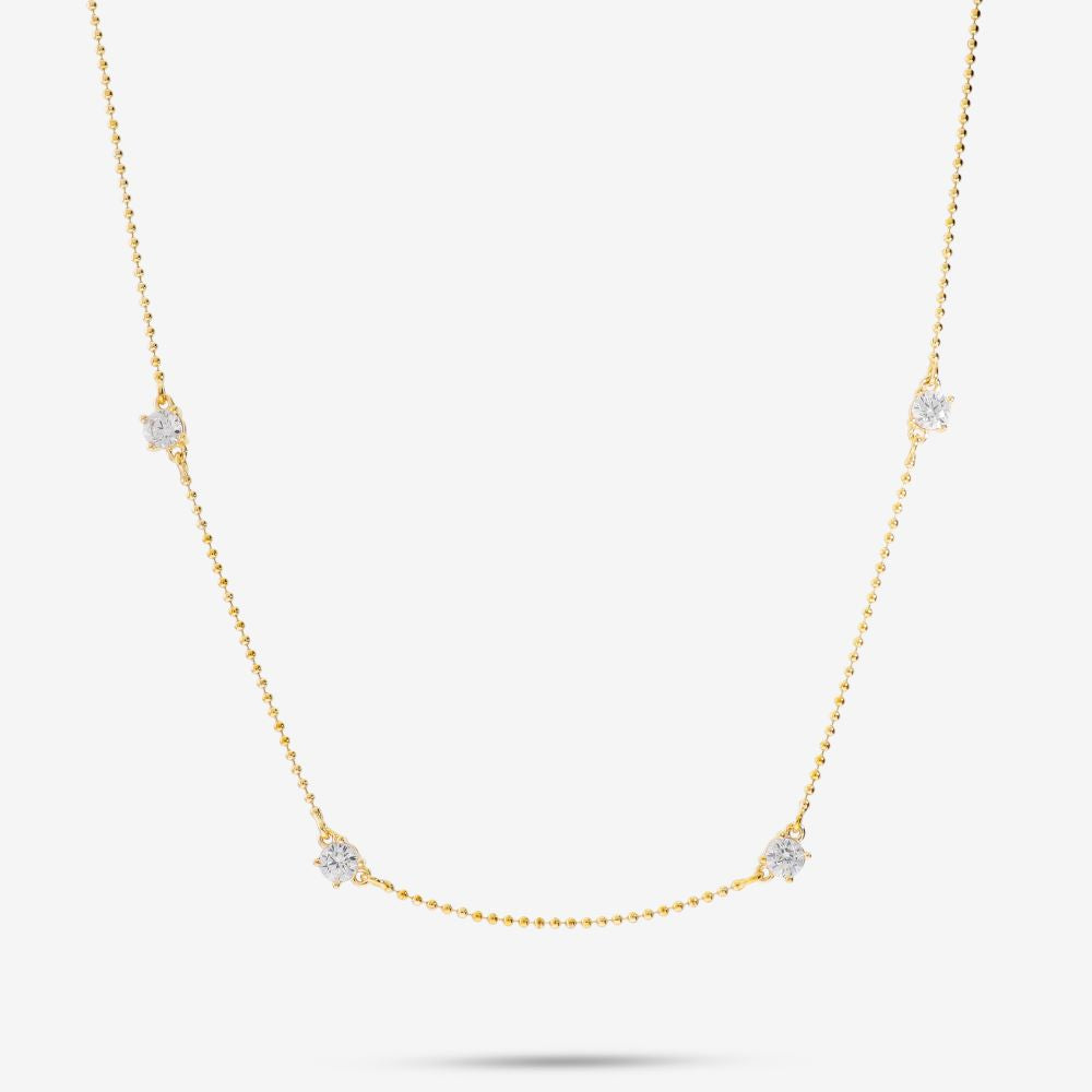 Italian 4 Stone Bead Necklace