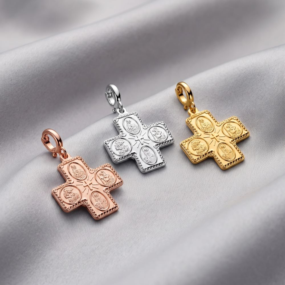 Italian Traditional 4 Way Medal Cross Enhancer