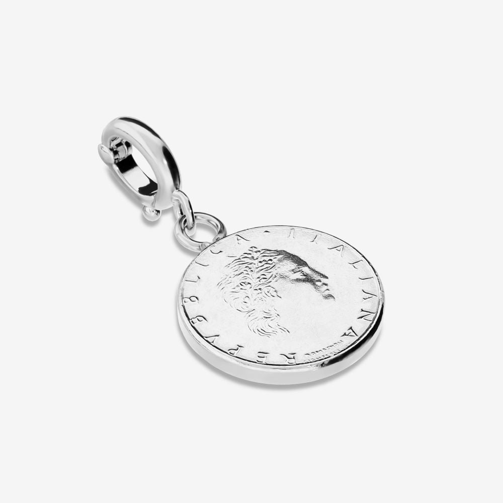 Italian Authentic 50 Lire Mini Coin Pendant/Enhancer