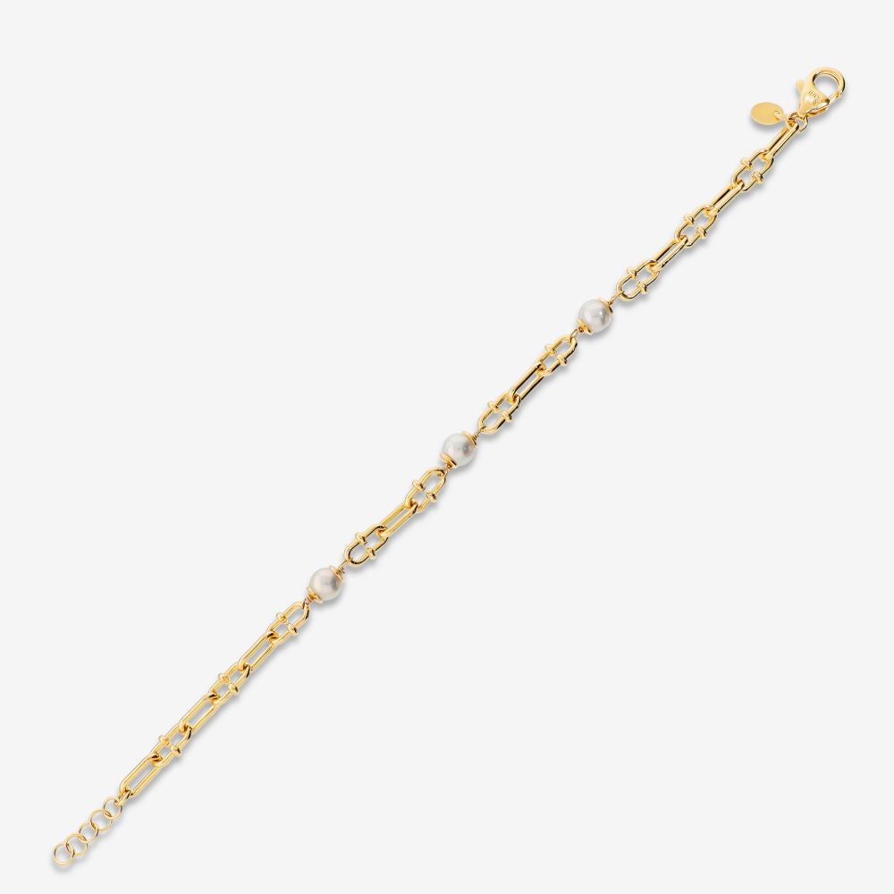 Italian Couture Inspired Bracelet With Pearls