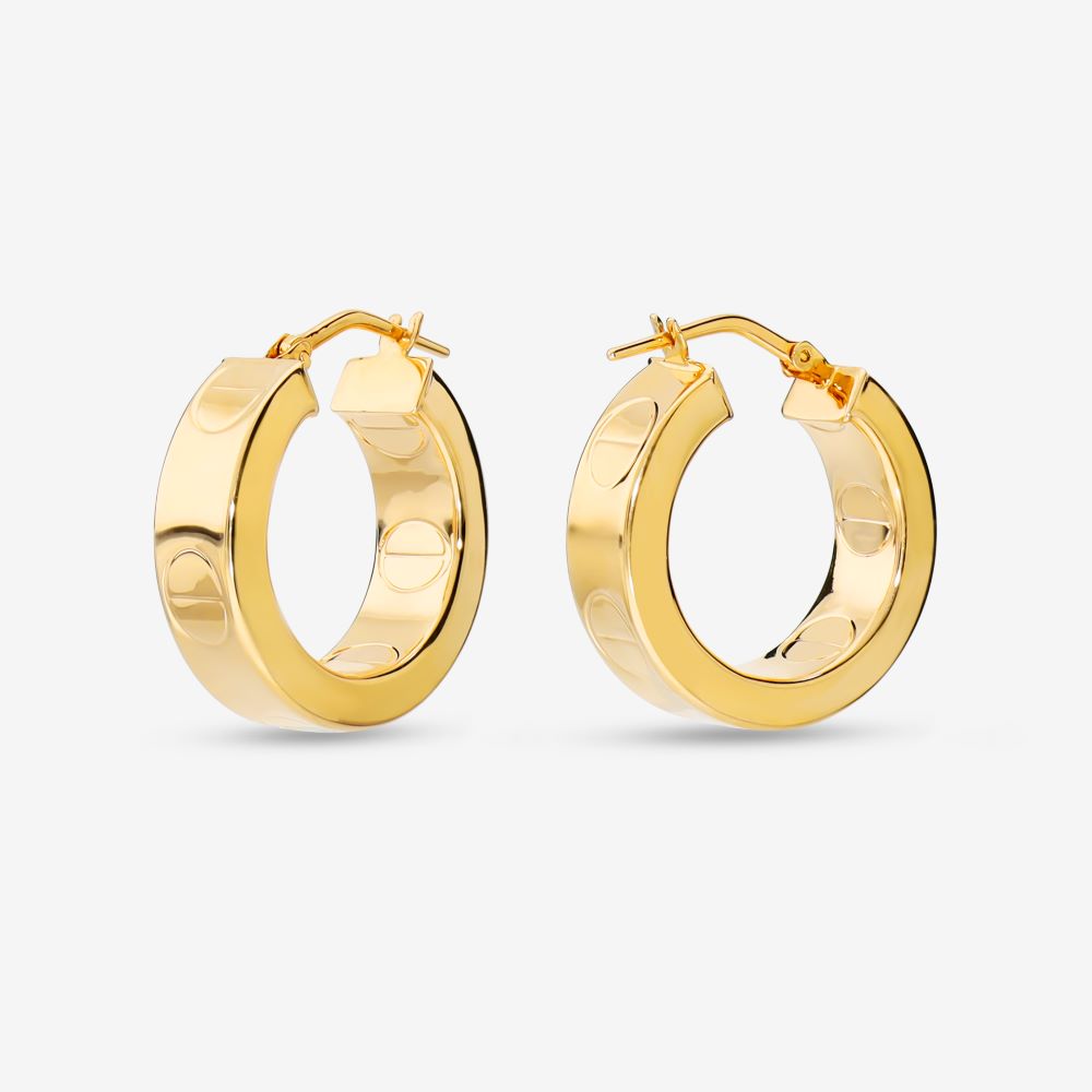 Italian Couture Inspired Round Hoop Earrings