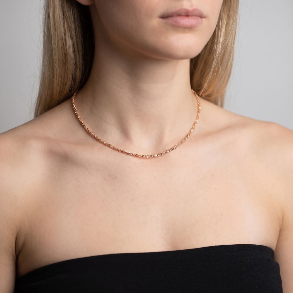 Italian Sparkle Criss Cross Necklace