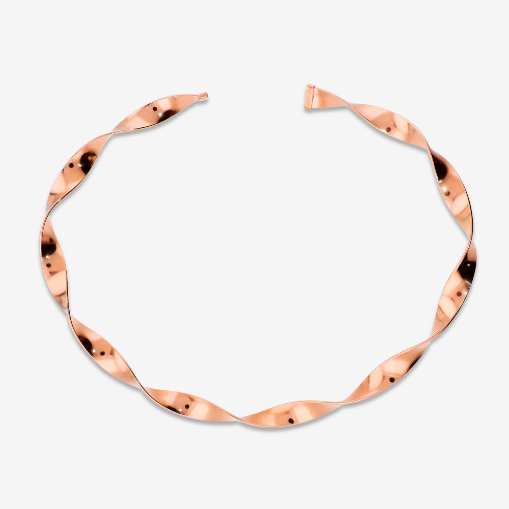 Italian Twisted Ribbon Collar Necklace