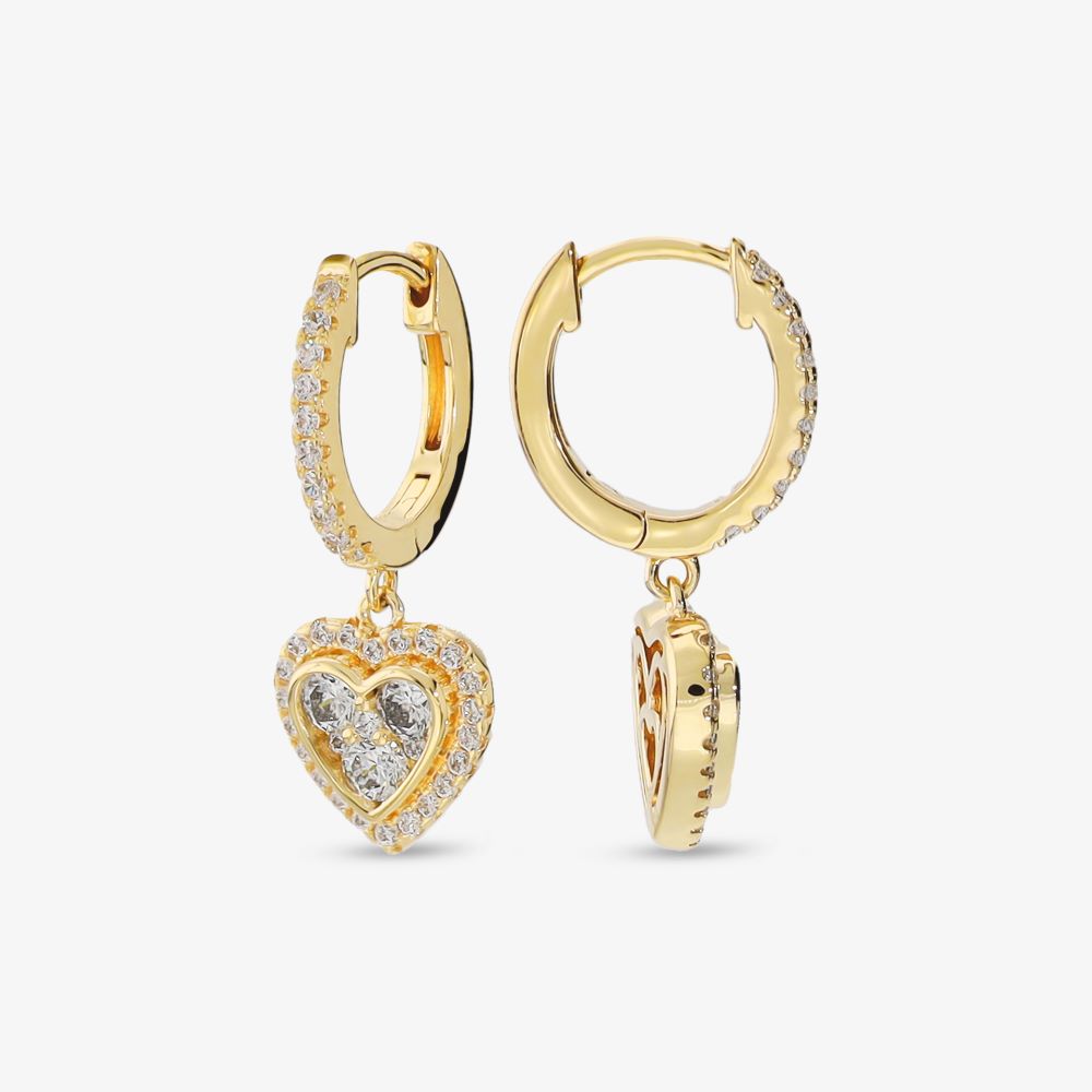 Italian Dangle Heart Earrings