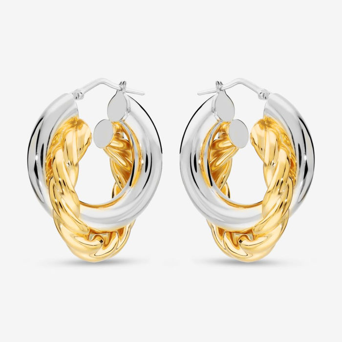 Italian Handmade Double Hoop Earrings