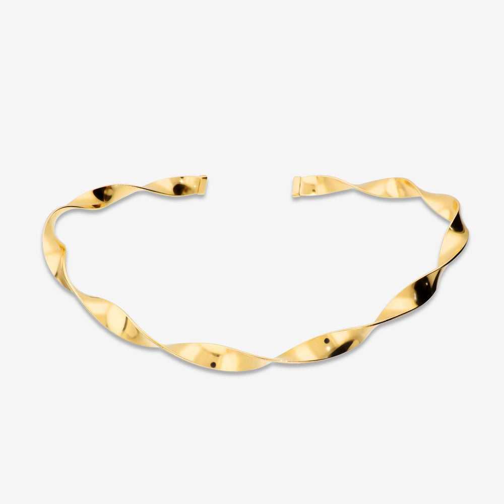 Italian Twisted Ribbon Collar Necklace