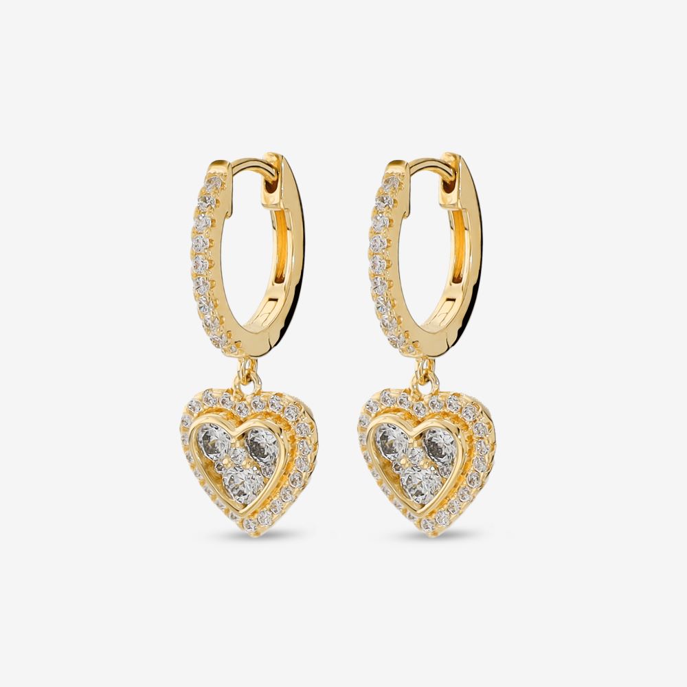 Italian Dangle Heart Earrings