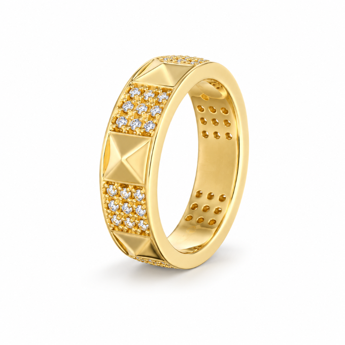 Italian Couture Inspired Pyramid Pave' Ring