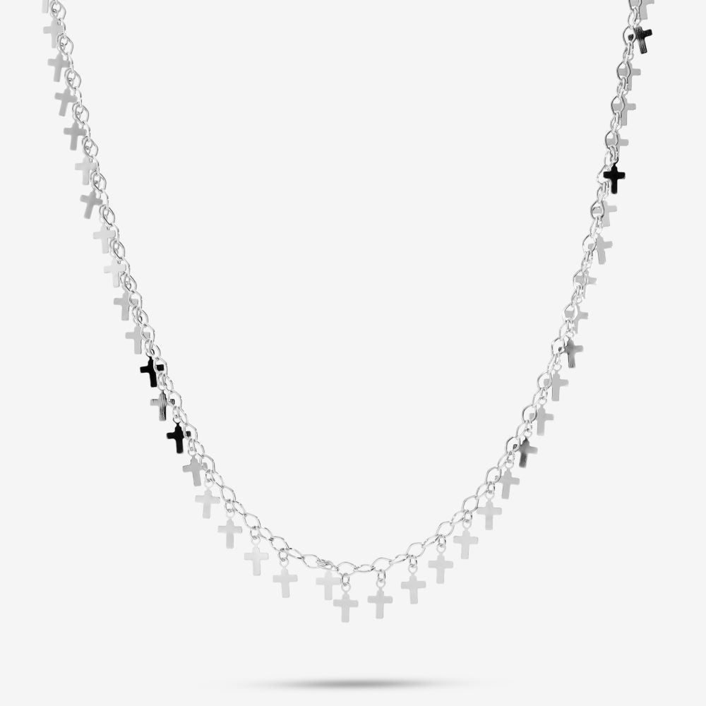 Italian Handmade Petite Single Strand Cross Necklace