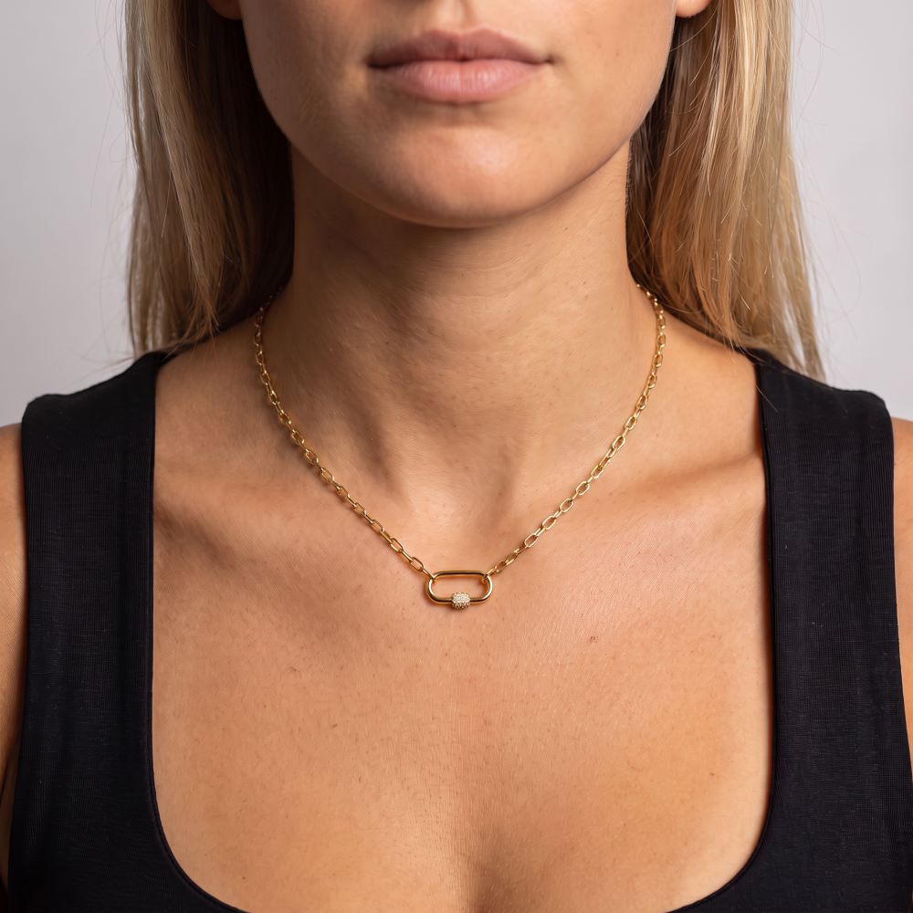 Italian Couture Inspired Carabiner Necklace